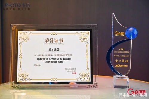 愛才集團榮膺2021年度優選人力資源服務機構，引領人力資源管理咨詢新高度